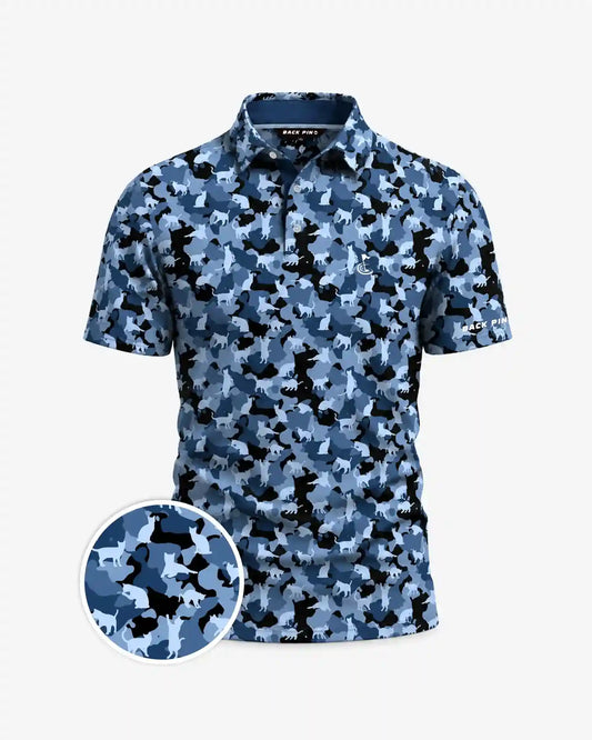 Midnight Cat Camo Polo