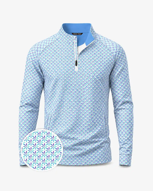 Preppy Geometric Quarter Zip