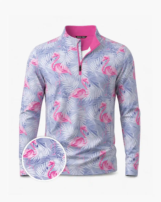 Flamingo Palm Quarter Zip