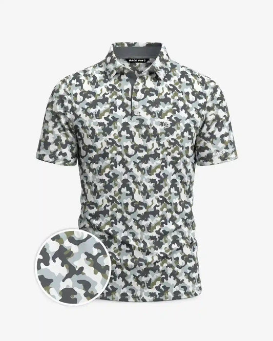 Sage Gray Camo Polo