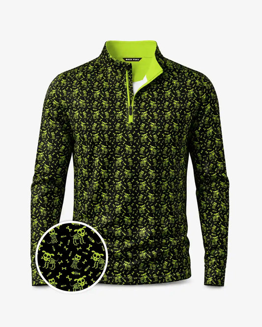 Neon Skeleton Pets Quarter Zip