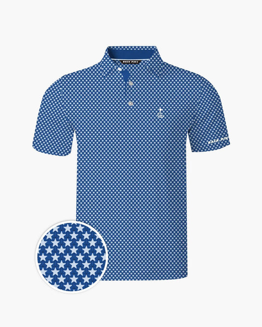 Patriotic Stars Navy Blue Polo