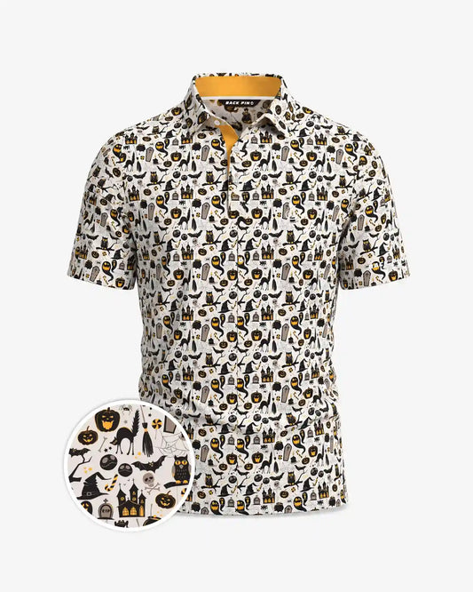 Spooky Creatures Golf Polo