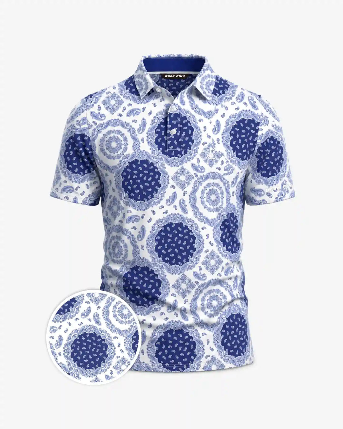 Blue Bandana Paisley Polo