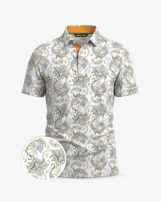 Sunset Paisley Polo