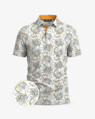 Sunset Paisley Polo