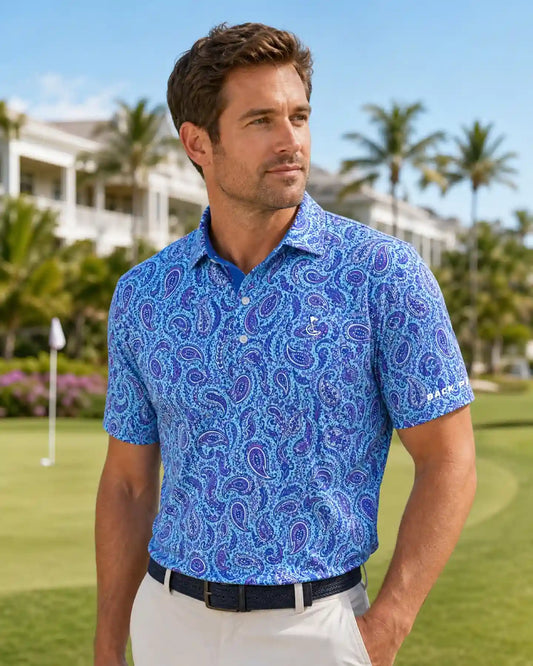 Coastal Paisley Polo