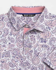 Coral Paisley Golf Polo
