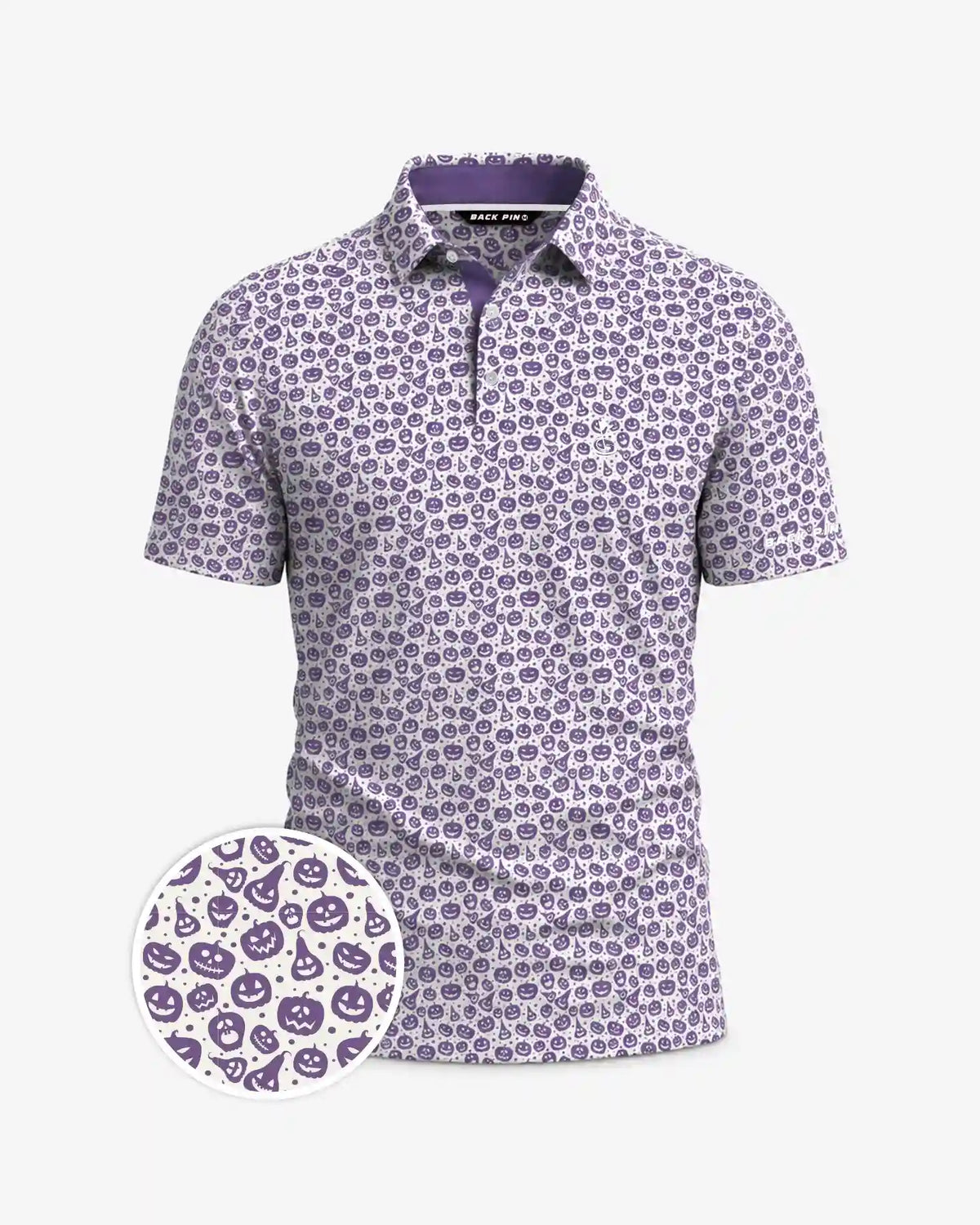 Spooky Pumpkin Face Polo