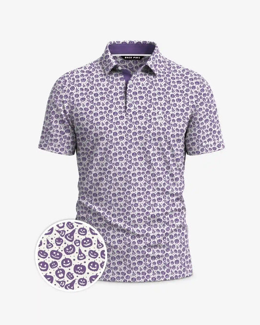 Spooky Pumpkin Face Polo