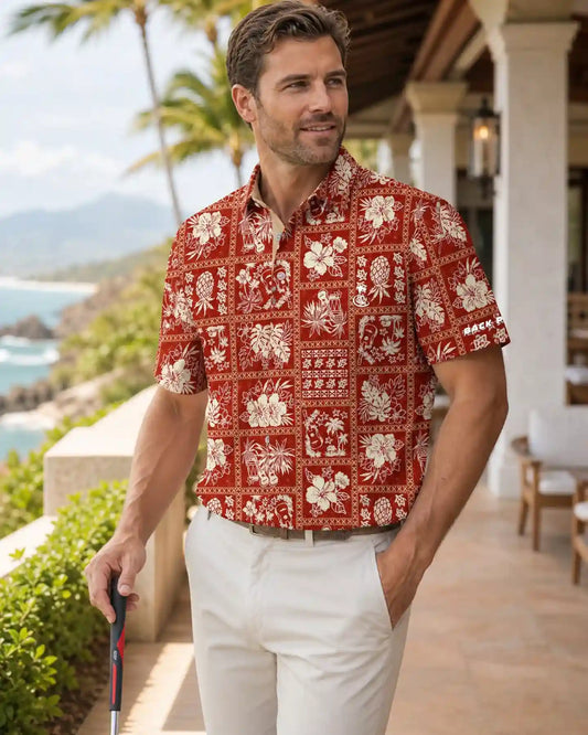 Aloha Patchwork Polo