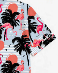 Coastal Flamingo Sunset Polo