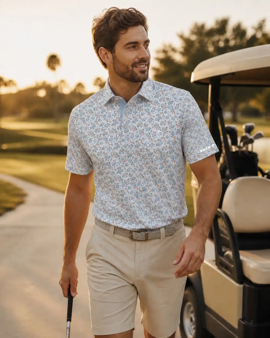 Seaside Ditsy Floral Polo