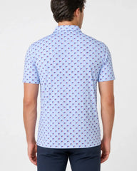 Light Blue Flag Star Polo