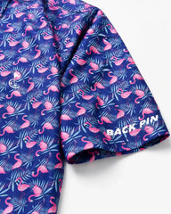 Midnight Palm Flamingo Polo