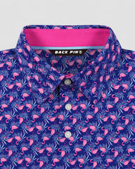 Midnight Palm Flamingo Polo