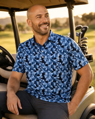 Midnight Cat Camo Polo
