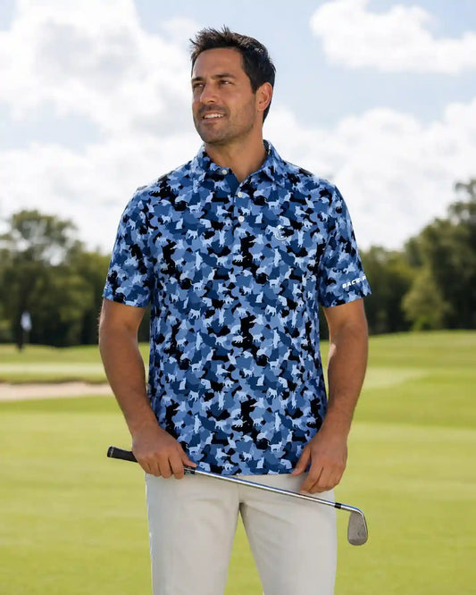 Midnight Cat Camo Polo