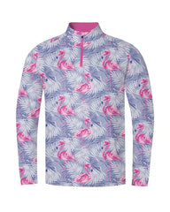 Flamingo Palm Quarter Zip