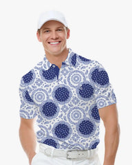 Blue Bandana Paisley Polo