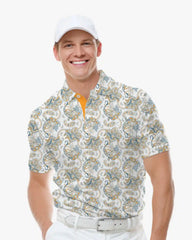 Sunset Paisley Polo