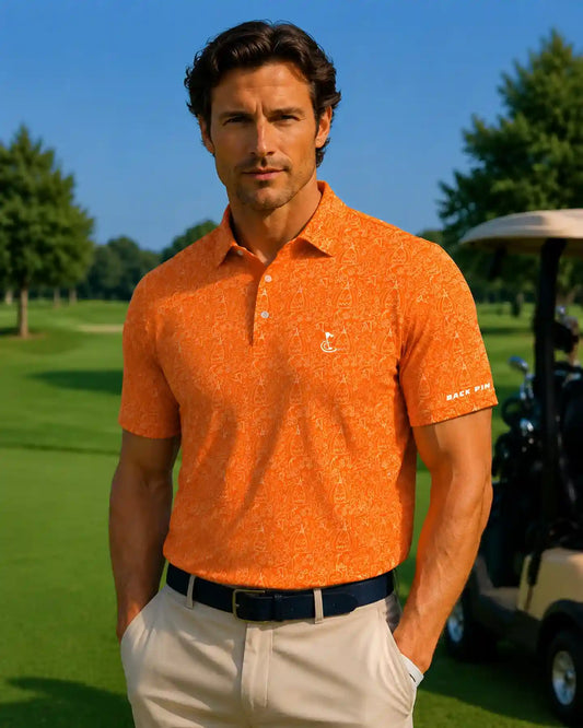 Spooky Pumpkin Golf Polo