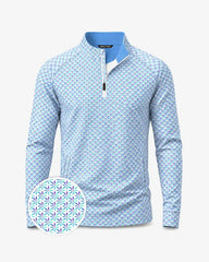 Preppy Geometric Quarter Zip