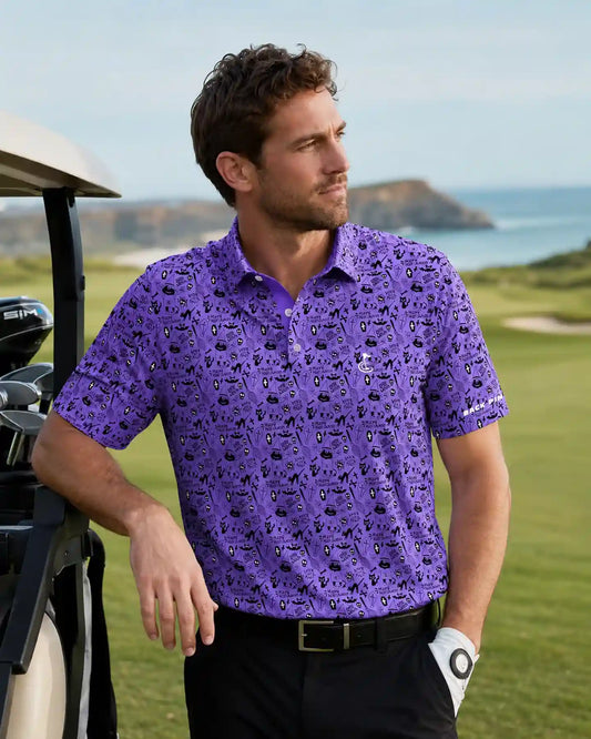 Midnight Cat Golf Polo