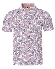Coral Paisley Golf Polo