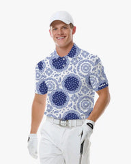 Blue Bandana Paisley Polo
