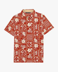 Aloha Patchwork Polo-Back Pin Golf
