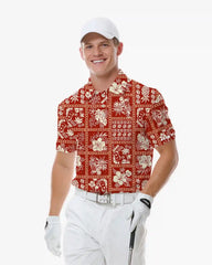 Aloha Patchwork Polo-Back Pin Golf