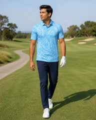 Aqua Paisley Polo