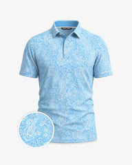 Aqua Paisley Polo