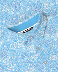 Aqua Paisley Polo
