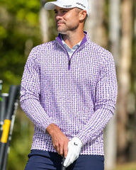 Art Deco Geometric Quarter Zip