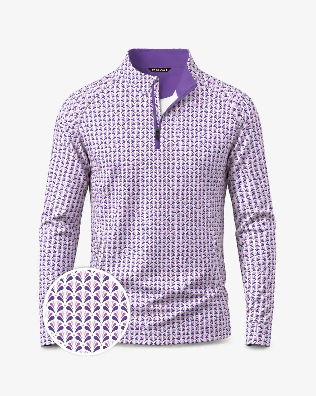 Art Deco Geometric Quarter Zip