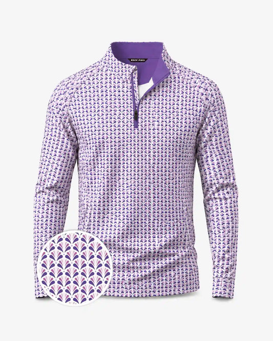 Art Deco Geometric Quarter Zip