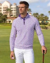 Art Deco Geometric Quarter Zip