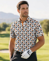 Black Cat Pumpkin Polo