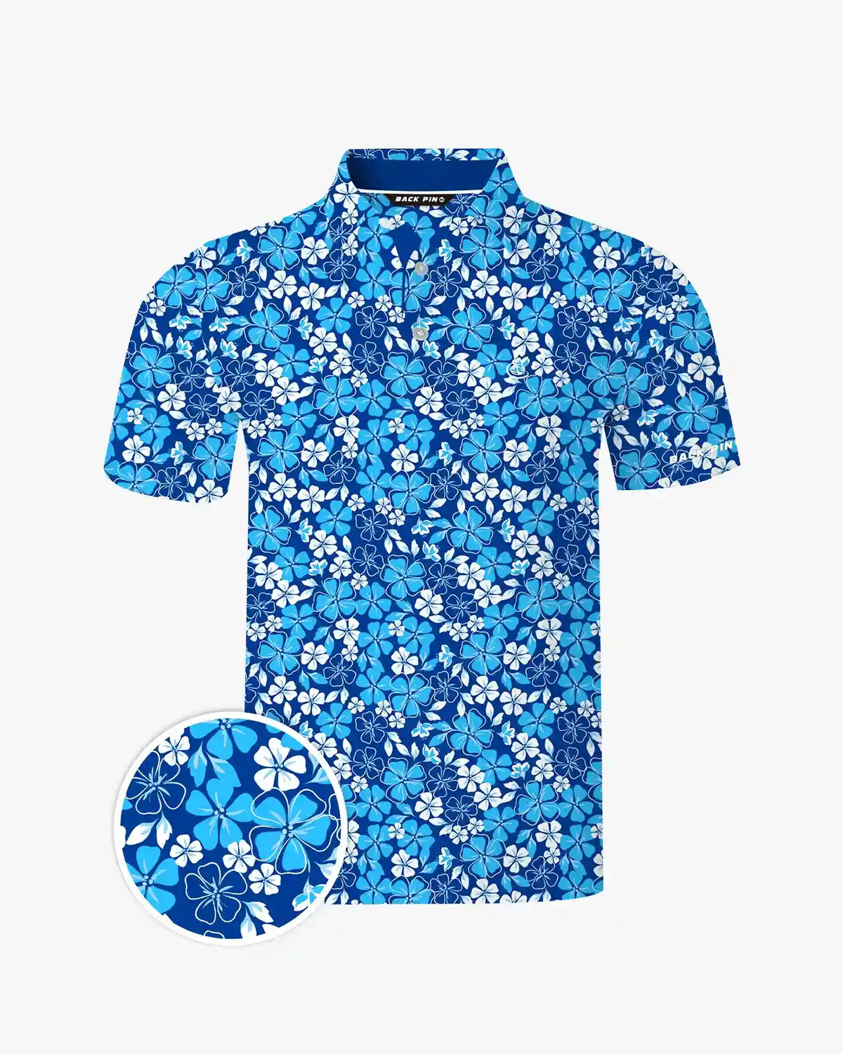 Blue Shade Hibiscus Resort Polo