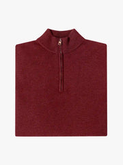 Burgundy Half-Zip Golf Sweater