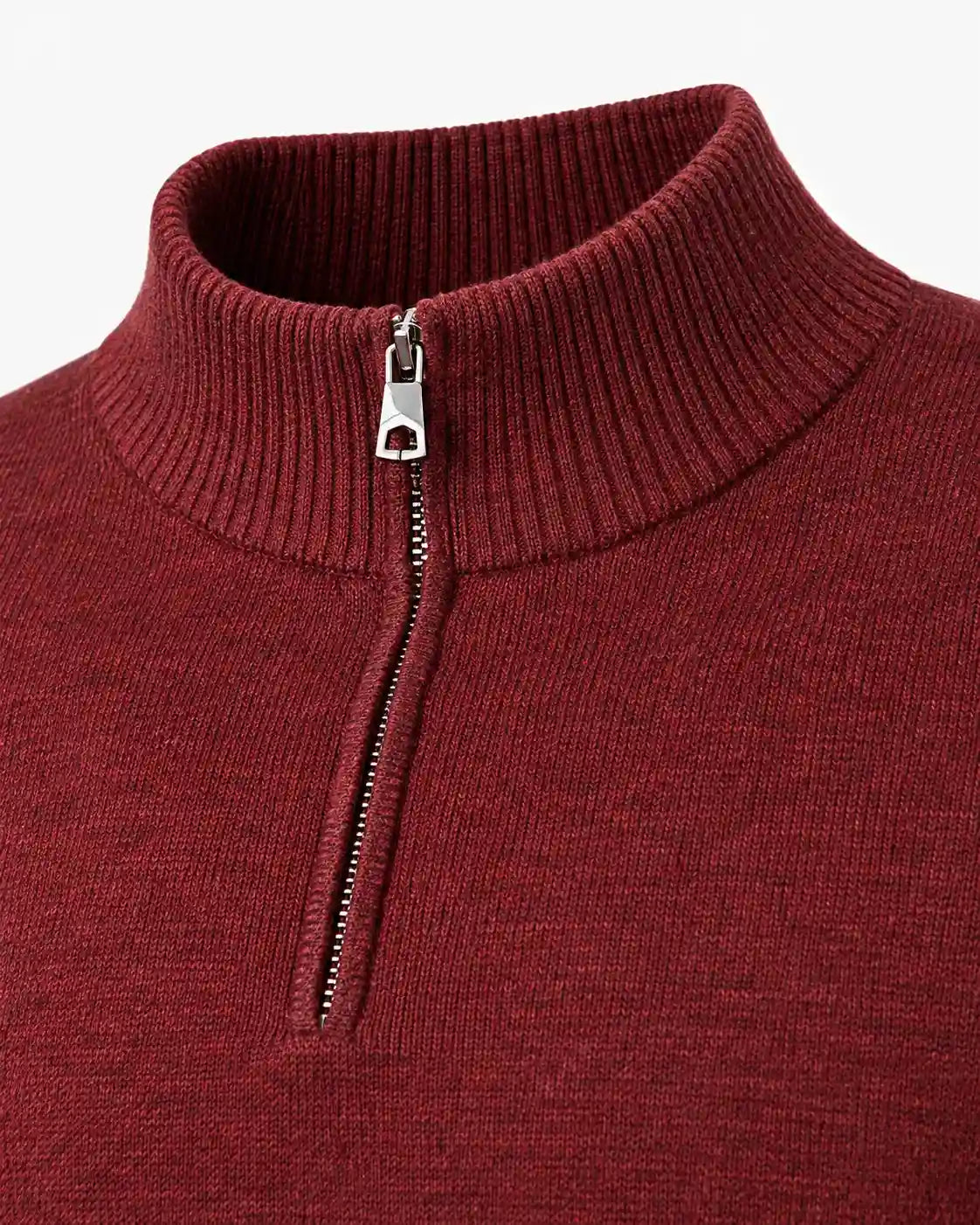 Burgundy Half-Zip Golf Sweater