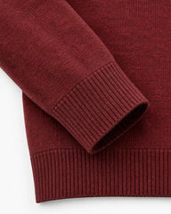 Burgundy Half-Zip Golf Sweater