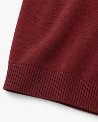 Burgundy Half-Zip Golf Sweater
