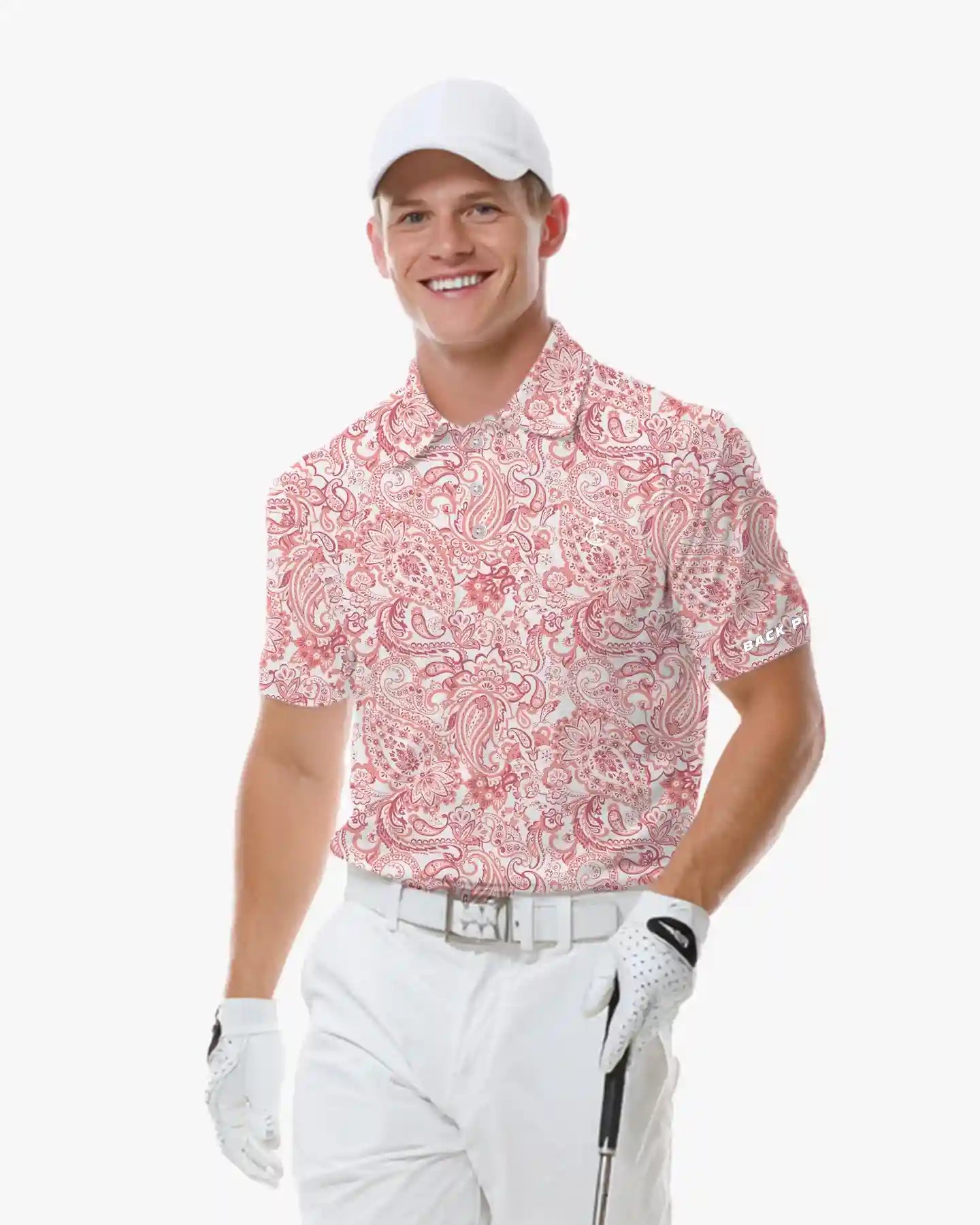 Catalina Paisley Polo-Back Pin Golf
