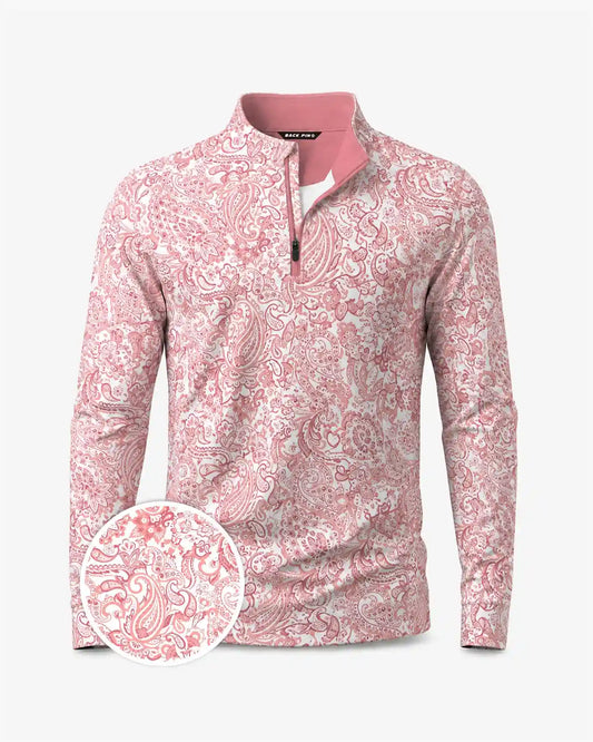 Catalina Paisley Quarter Zip - Back Pin Golf-1234567