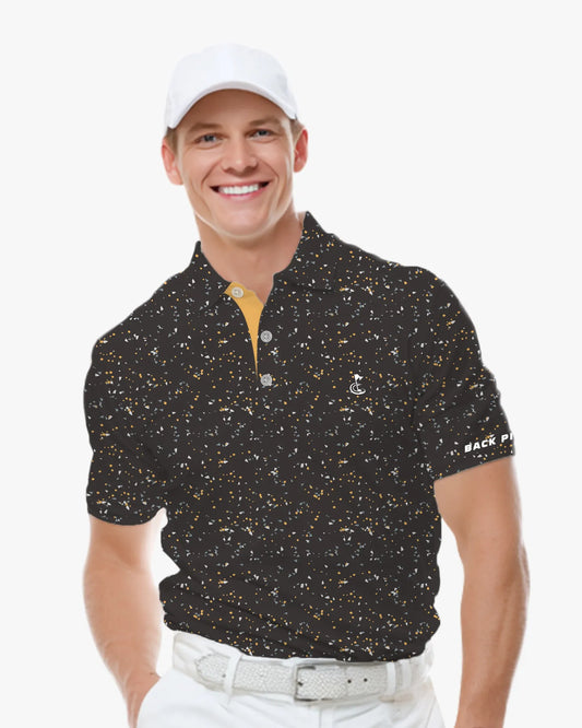 Charcoal Confetti Polo-Back Pin Golf