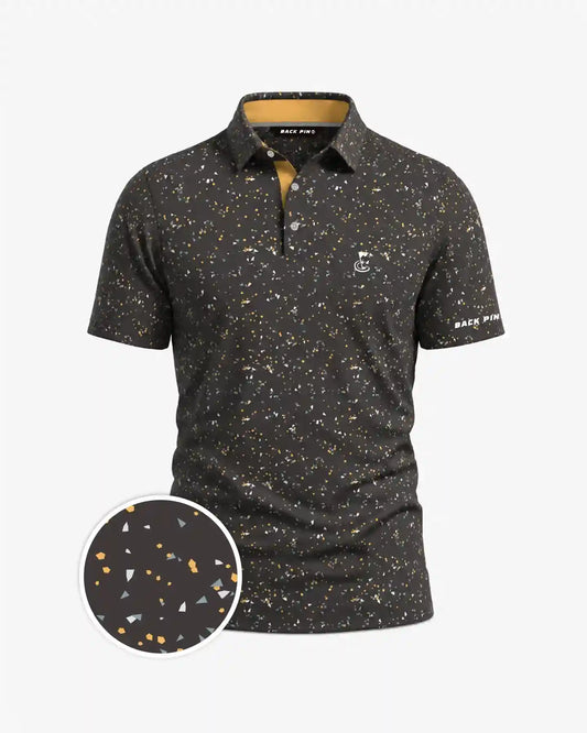 Charcoal Confetti Polo-Back Pin Golf