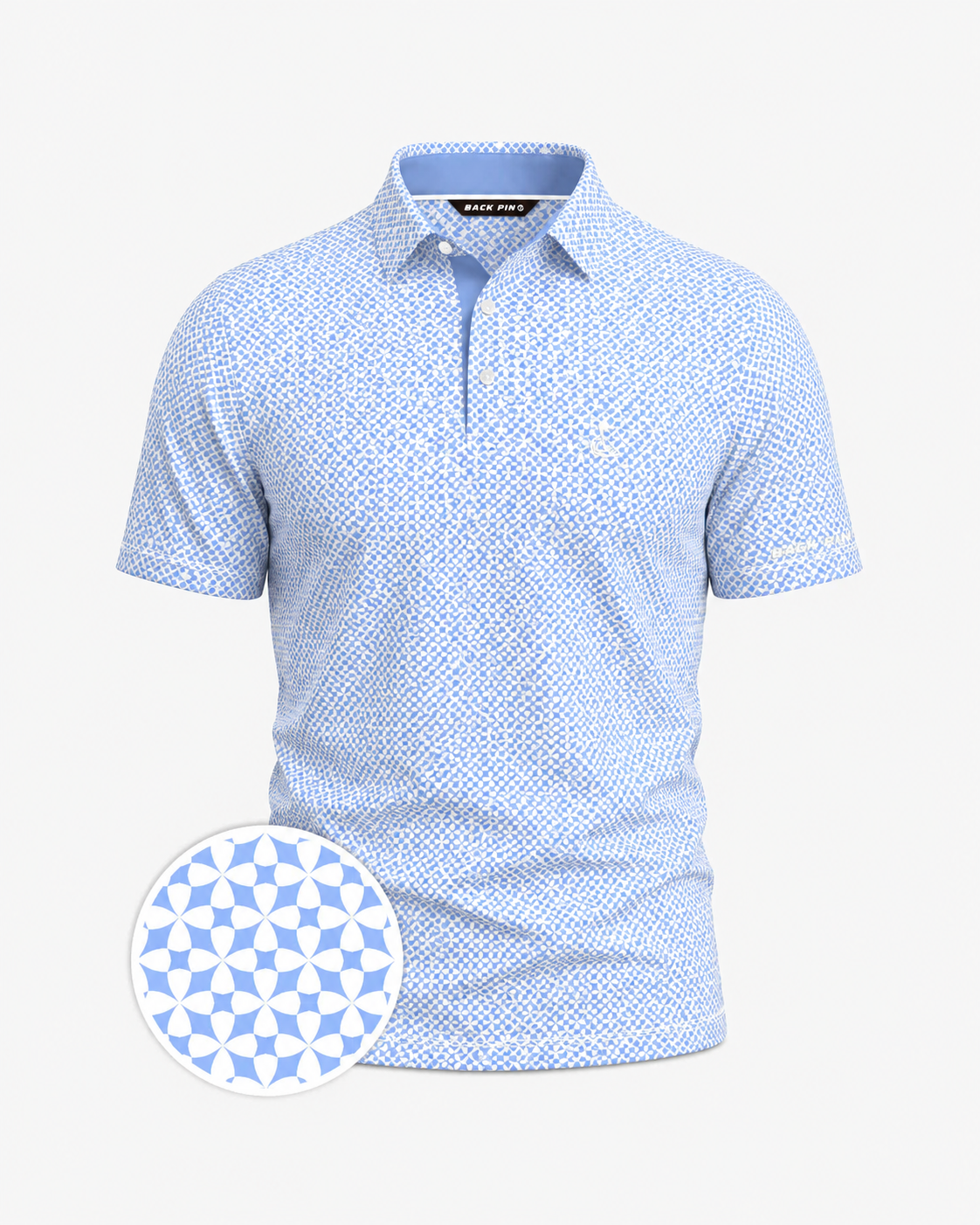 Blue Lucky Petal Polo